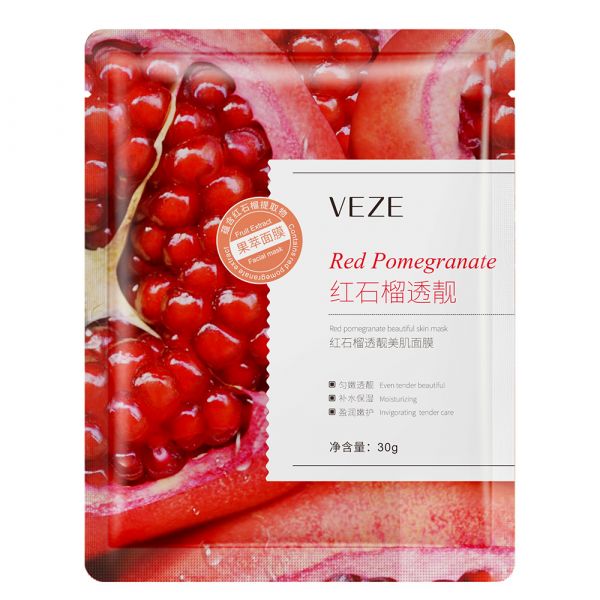Veze Moisturizing sheet mask with pomegranate extract.(94179)